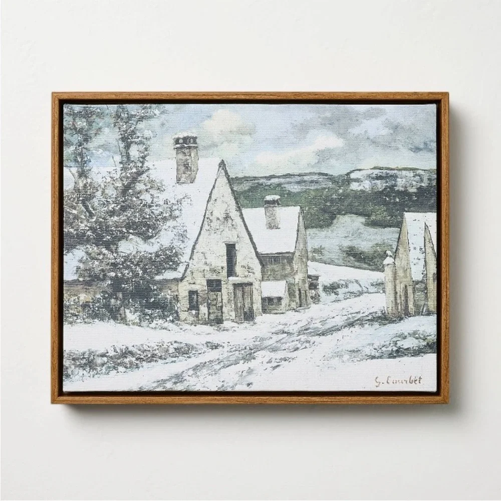 11x14 Snowy Town Burlap Wall Art from Hearth & Hand™ with Magnolia